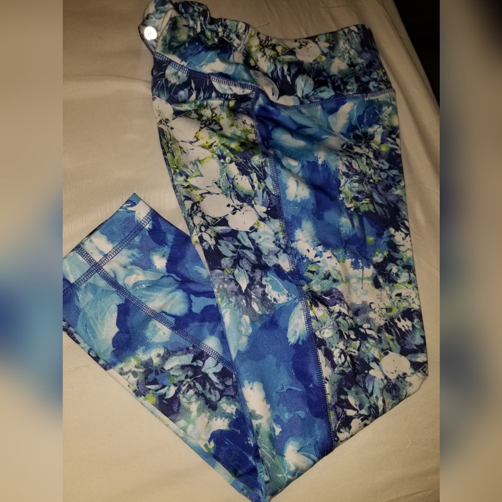 90 degree blue floral leggings